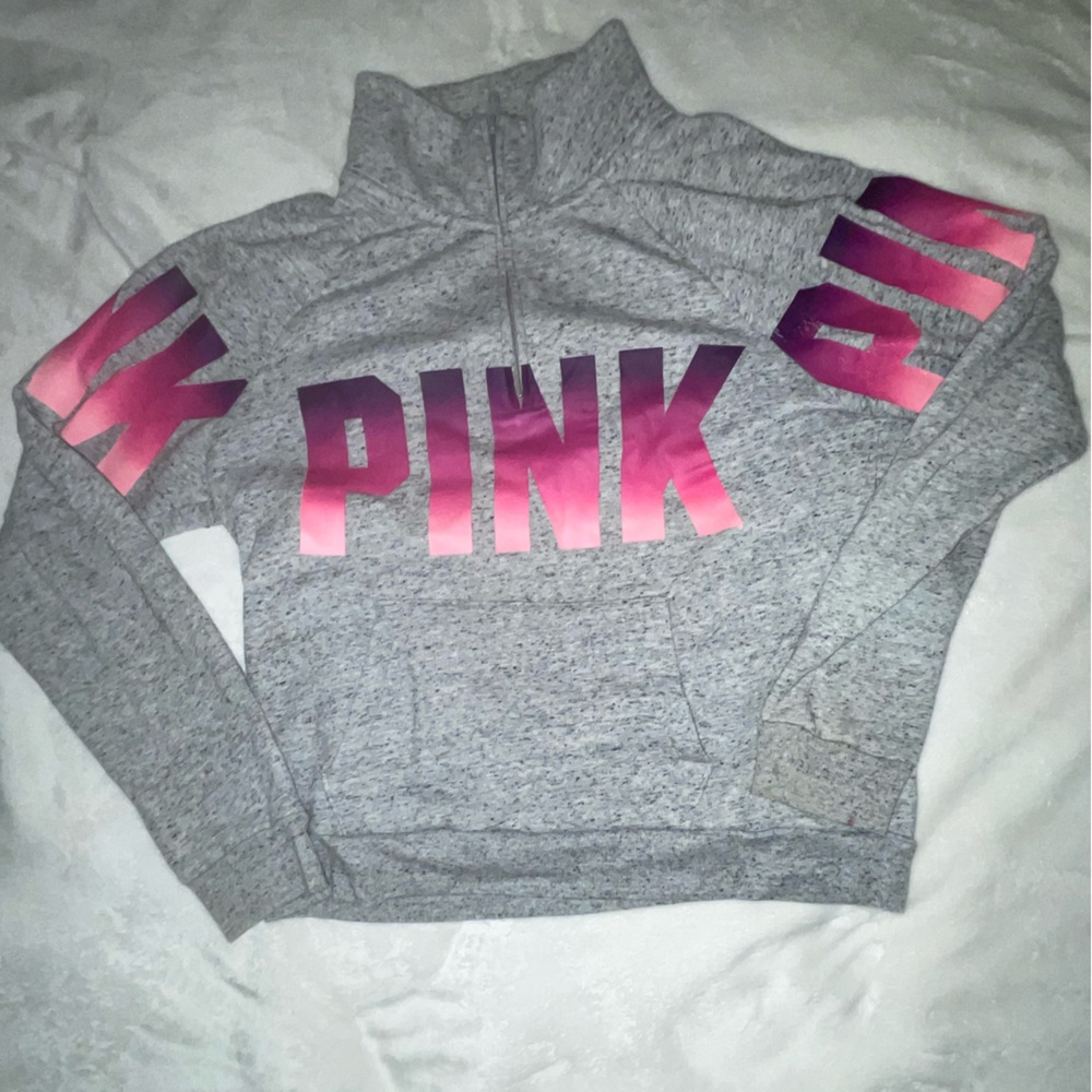 PINK fleece zip up sweatshirt